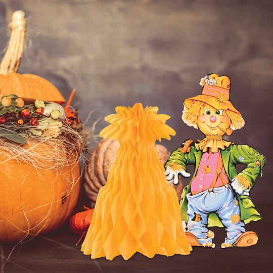 Beistle 11" Scarecrow with Tissue Cornshock Centerpiece Packs, 3ct.